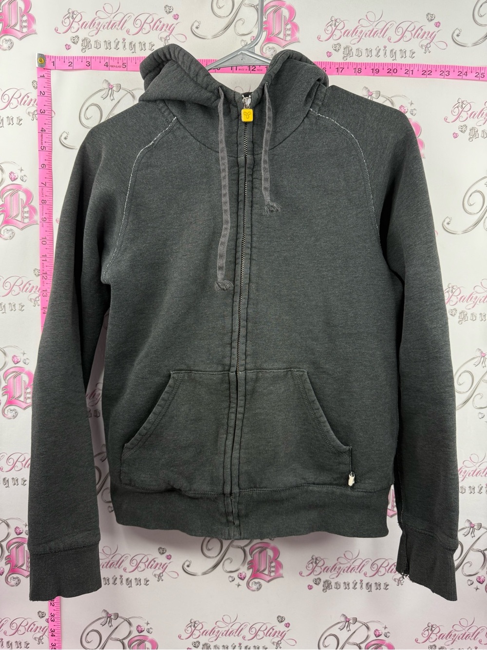 TNA Aritzia sweater hoodie vintage Zip-Up Hoodie in Dark Gray